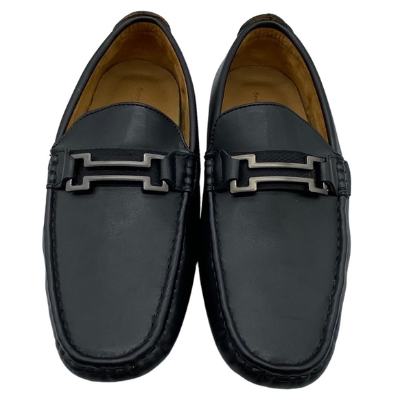 Bruno Marc Penny Loafers Men's Black Vegan Leather Slip On Size 10.5 - Picture 3 of 10